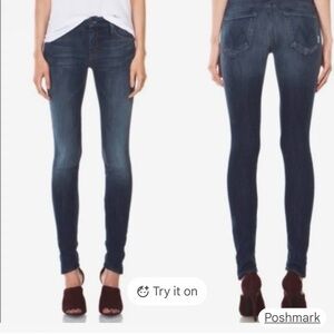 MOTHER Dark Blue Skinny Jeans